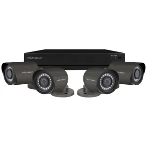 8CH 4MP 8TB 4 GREY BULLET CAMERA KIT
