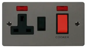 Define - 50A Cooker Control Unit With Neons - Red/