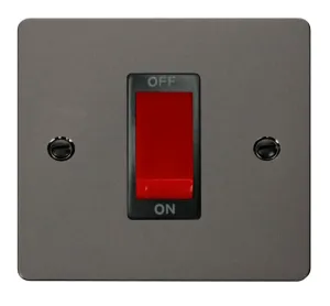 Define - 50A 1 Gang Double Pole Switch - Red Rocke