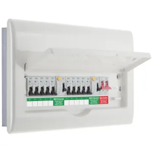 Metal Consumer Unit 16 Mod, 10 Way Fully Recessed