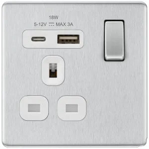 FBS WH 13A 1G SW SKT+USB AC (18W)