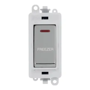 20AX Double Pole Switch With LED Module - Polar Wh