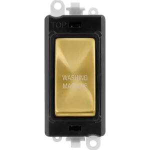 20AX Double Pole Switch Module - Black - Satin Bra