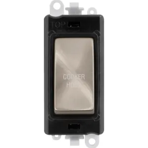 20AX Double Pole Switch Module - Black - Brushed S