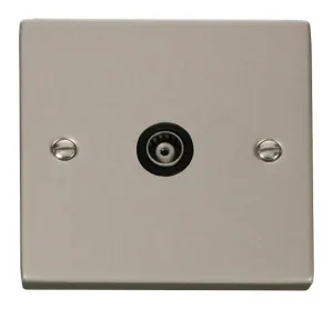 Single Isolated Coaxial Socket Outlet - Black