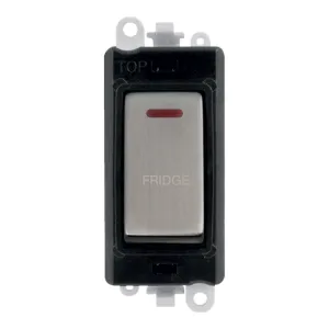 20AX Double Pole Switch With LED Module - Black -