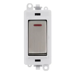 20AX Double Pole Switch With LED Module - Polar Wh