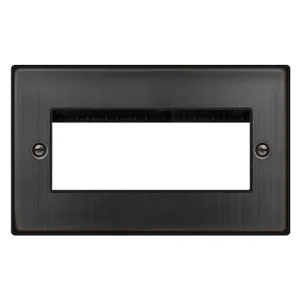 2 GANG NEW MEDIA 4 APERTURE PLATE - MATT BRONZE