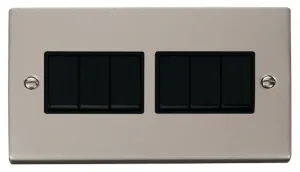 6 Gang 2 Way 10AX Switch - Black