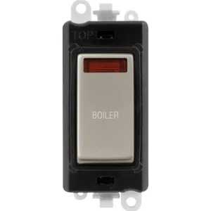 20AX Double Pole Switch With Neon Module - Black -