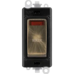 20AX Double Pole Switch With Neon Module - Black -