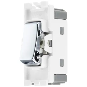 GRID 20AX SWITCH MODULE 2 WAY, SP - CHROME
