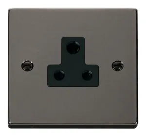 5A Round Pin Socket Outlet - Black