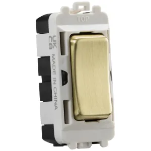 20AX 2 way SP module (centre off) - brushed brass