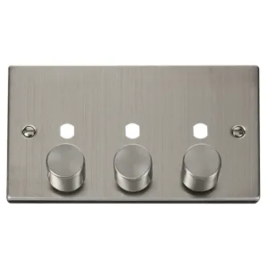 VPSS 3 GANG DOUBLE DIMMER PLATE & KNOBS