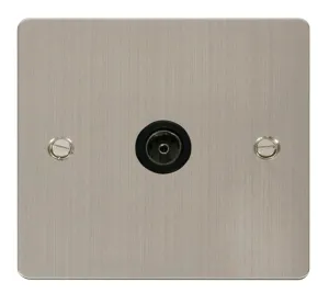 1 Gang Coaxial Socket  - Black