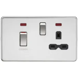 45A DP Switch & 13A Socket with Neons - Polished C
