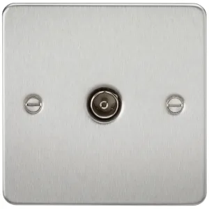 TV Outlet (non-isolated) - Brushed Chrome