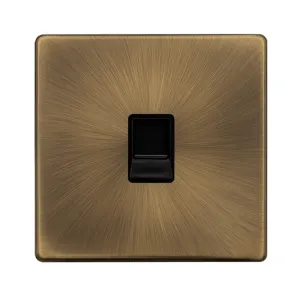 SINGLE TELEPHONE SECONDARY OUTLET - ANTIQUE BRASS
