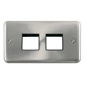 2 Gang MiniGrid Unfurnished Plate - 2 x 2 Aperture
