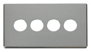 4 Gang Toggle Switch Cover Plate - Chrome