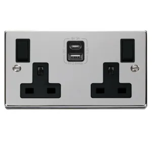 2G 13A SW SKT 4.2A A&C USB VPCH BK