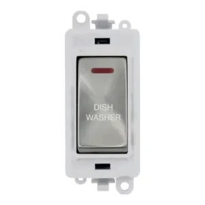 20AX Double Pole Switch With LED Module - Polar Wh