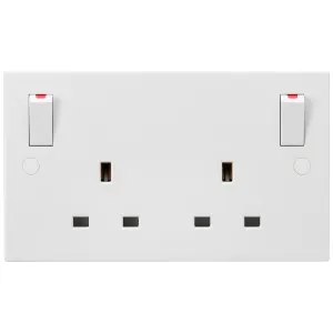 13A 2G DP Switched Socket with Twin Earths and Out