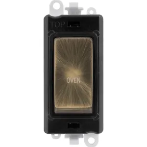 20AX Double Pole Switch Module - Black - Antique B