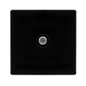 NON-ISOLATED SINGLE SATELLITE OUTLET -  METAL BLAC