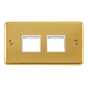 2 Gang MiniGrid Unfurnished Plate - 2 x 2 Aperture