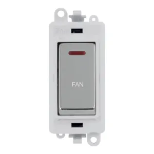 20AX Double Pole Switch With LED Module - Polar Wh