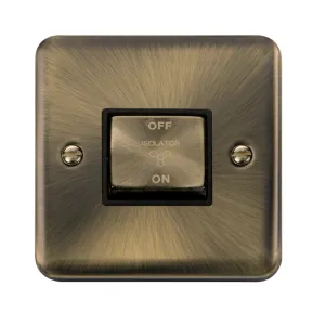 10A INGOT 3 POLE FAN ISOLATION PLATE SWITCH