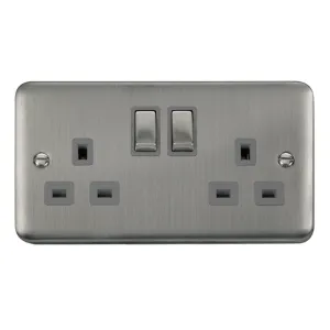 13A Ingot 2 Gang Double Pole Switched Socket Outle