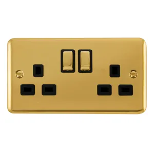 13A Ingot 2 Gang DP Switched Socket