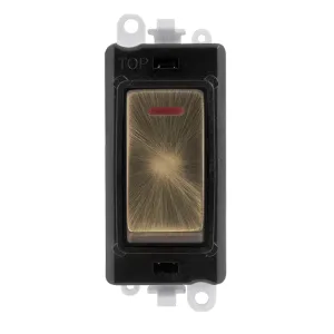20AX Double Pole Switch With LED Module - Black -
