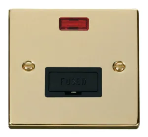 13A Fused Connection Unit With Neon - Black