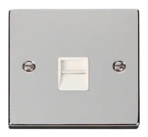 Single Telephone Socket Outlet Secondary - White