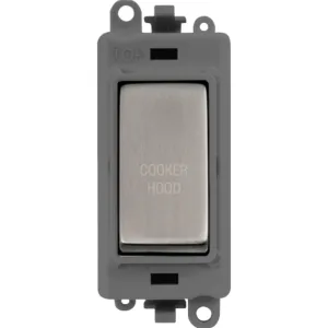 20AX Double Pole Switch Module - Grey - Stainless