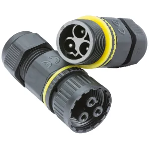 IP68 16A Plug and Socket Cable Connector (3-pin)