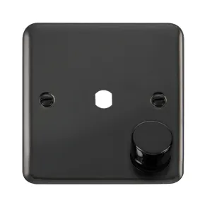 DPBN 1 GANG DOUBLE DIMMER PLATE & KNOBS