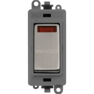20AX Double Pole Switch With Neon Module - Grey -