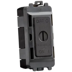 10A Fan Isolator Key Switch Module - smoked bronze