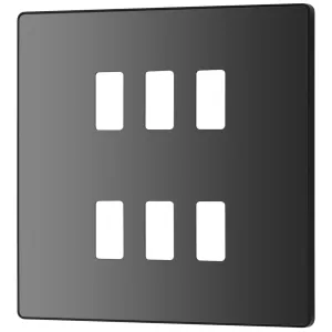 GRID FRONT PLATE - PCD EVOLVE - BLACK CHROME - 6 G