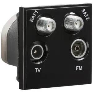 Quadplexed SAT1/SAT2/TV/FM DAB Outlet Module 50 x