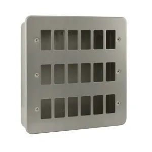 18 Gang GridPro Frontplate & Back Box (No Knockout