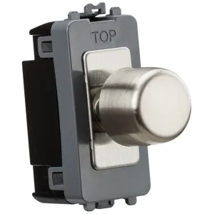 6A 1G 2-way Dummy Dimmer Module - Brushed Chrome