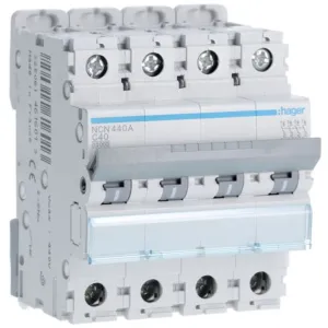 MCB 4P 10kA/15kA C-40A 4M