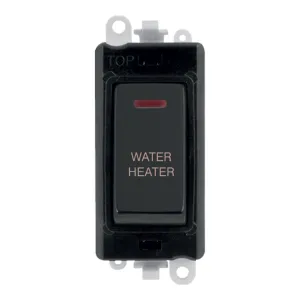 20AX Double Pole Switch With LED Module - Black -
