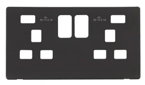 13A 2 Gang Switched Socket With Twin 2.1A USB Char